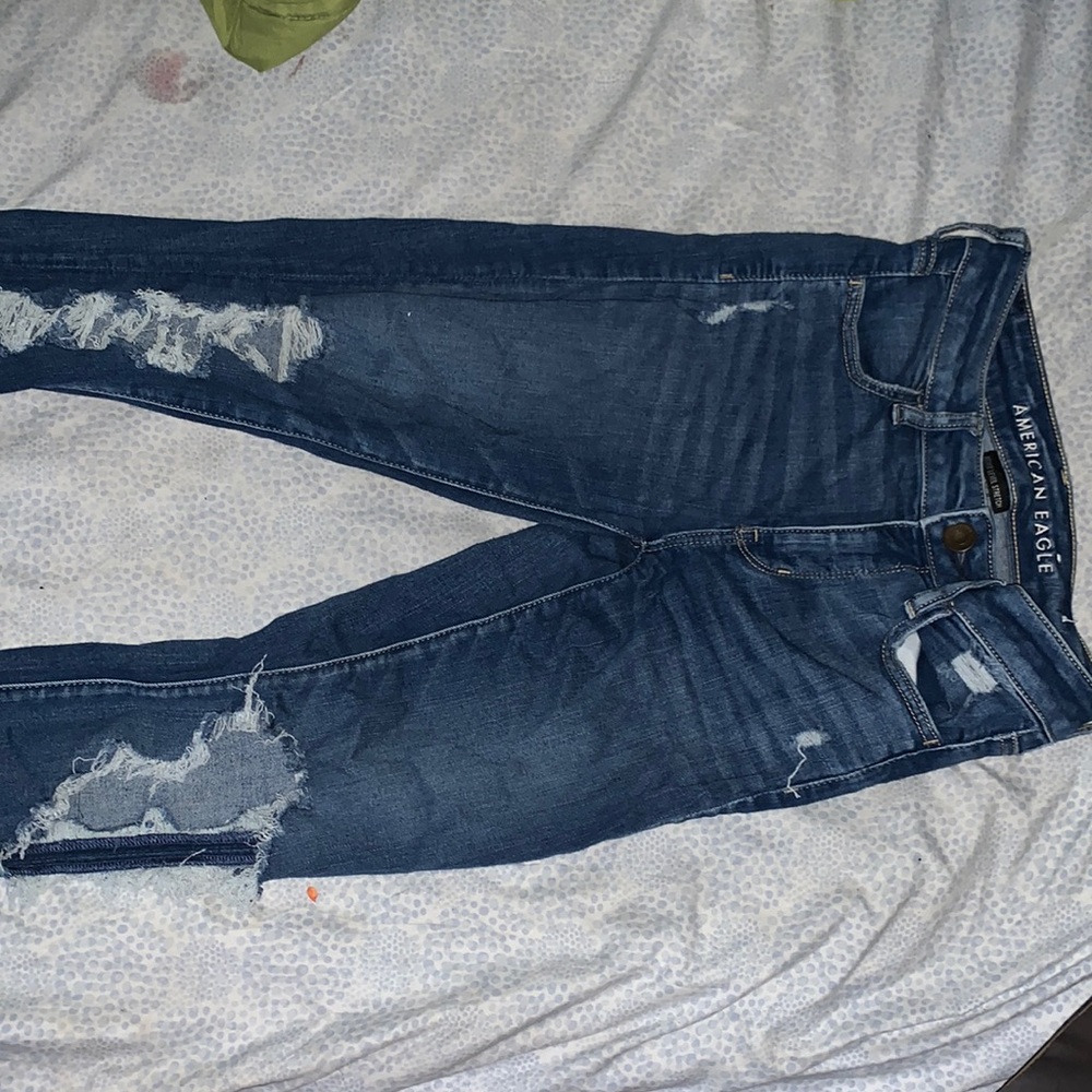 american eagle skinny ripped jeans